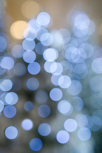 Defocused image of illuminated lights