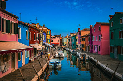 Canal amidst buildings in city