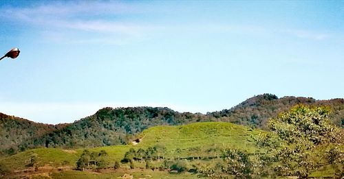 Scenic view of mountains against clear sky