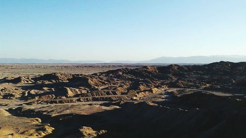 Scenic view of landscape against clear sky