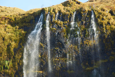 Scenic view of waterfall