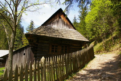 View of wooden structure