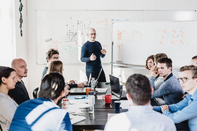 Business colleagues working at office