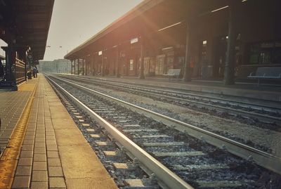 Railroad station platform