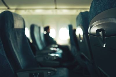 Interior of airplane