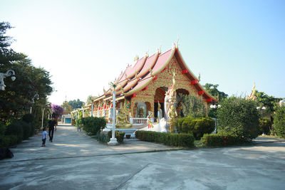 View of temple building against sky