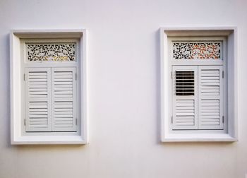 Closed window of building