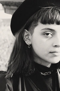 Close-up portrait of young woman