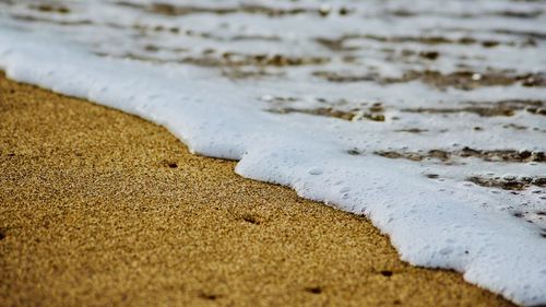 Surface level of surf on beach