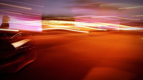 Light trails at night