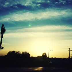 Silhouette of trees at sunset