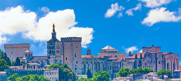 View of palace of the popes, avignon, france