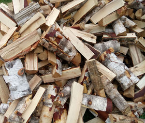 Full frame shot of firewood