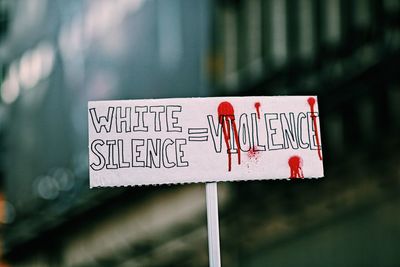 White silence equals violence.