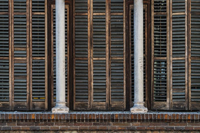 Full frame shot of building during winter