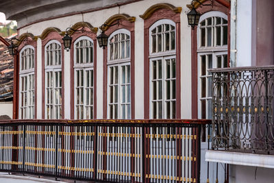 Close-up of windows of building