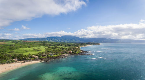 Scenic view of sea against sky