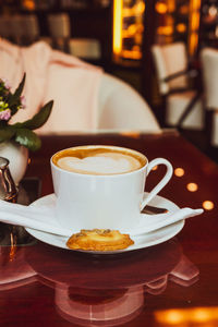 Close-up of coffee on table