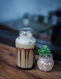 Close-up of drink on table