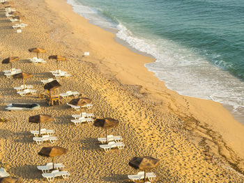 High angle view of beach