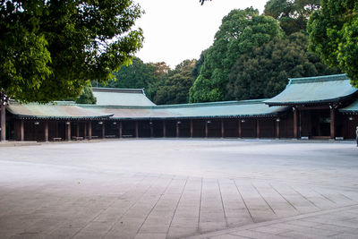 Built structure with trees in background