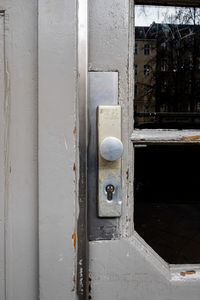 Close-up of closed door