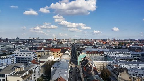 High angle view of cityscape