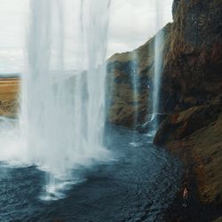 Scenic view of waterfall