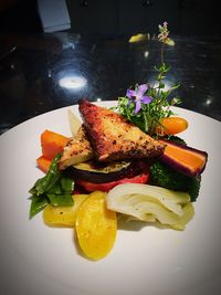 Close-up of food in plate