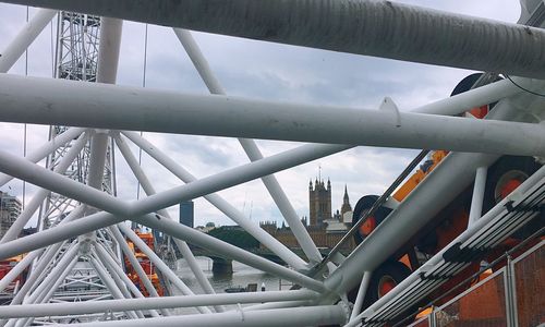 Low angle view of bridge against sky