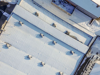 High angle view of power lines