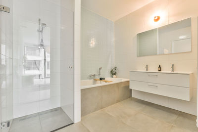 Interior of modern bathroom