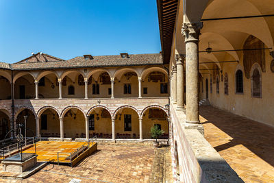 Exterior of building against clear blue sky