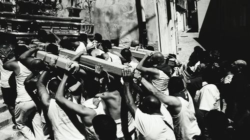 Group of people on the ground