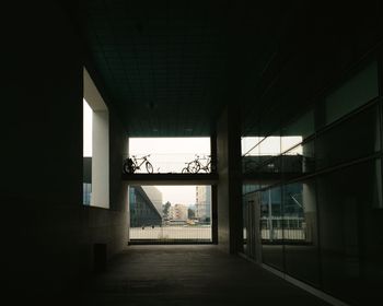 Empty corridor of building