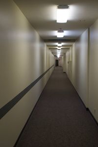 Empty corridor of building