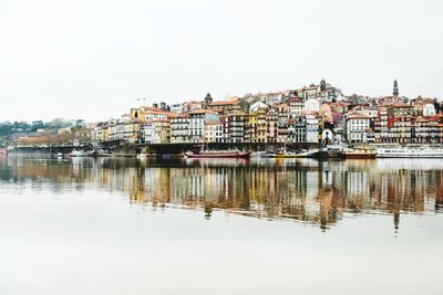 View of river with buildings in background