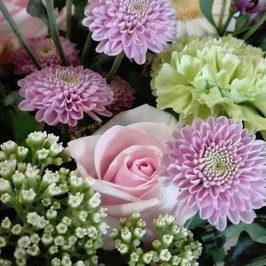 Close-up of pink rose bouquet