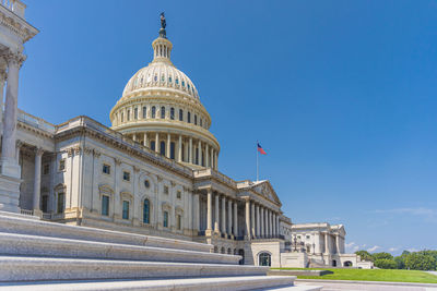 Low angle view of historical building against sky