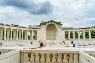 View of historical building against cloudy sky