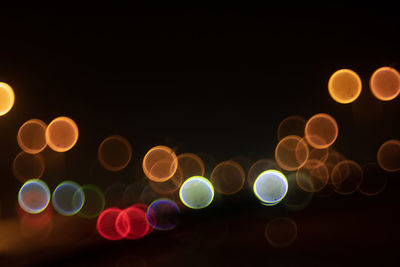 Defocused lights at night