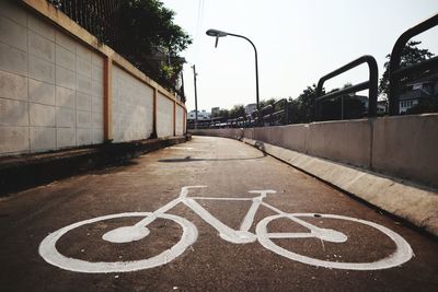 Road sign on street