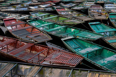 Full frame shot of boats