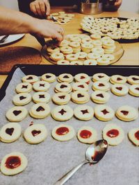 High angle view of ice cream in plate