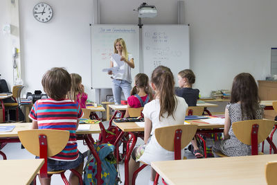 Teacher with her class