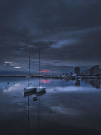 Boats in sea