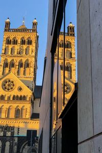 Low angle view of buildings against sky
