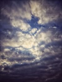 Low angle view of cloudy sky