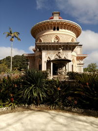 Low angle view of temple against sky