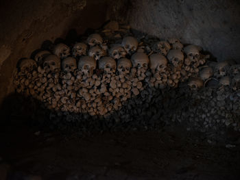 Full frame shot of human skull